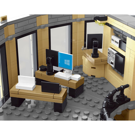 Mocsage Street Scene MOC European Department Corner Store with Light Klemmbausteine - LesDiy - Klemmbausteine