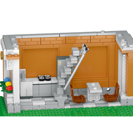 Mocsage Street Scene MOC European Department Corner Store with Light Klemmbausteine - LesDiy - Klemmbausteine
