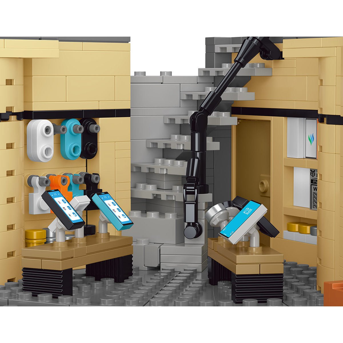 Mocsage Street Scene MOC European Department Corner Store with Light Klemmbausteine - LesDiy - Klemmbausteine