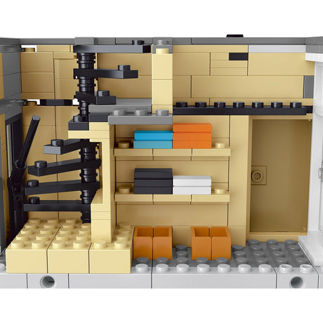 Mocsage Street Scene MOC European Department Corner Store with Light Klemmbausteine - LesDiy - Klemmbausteine