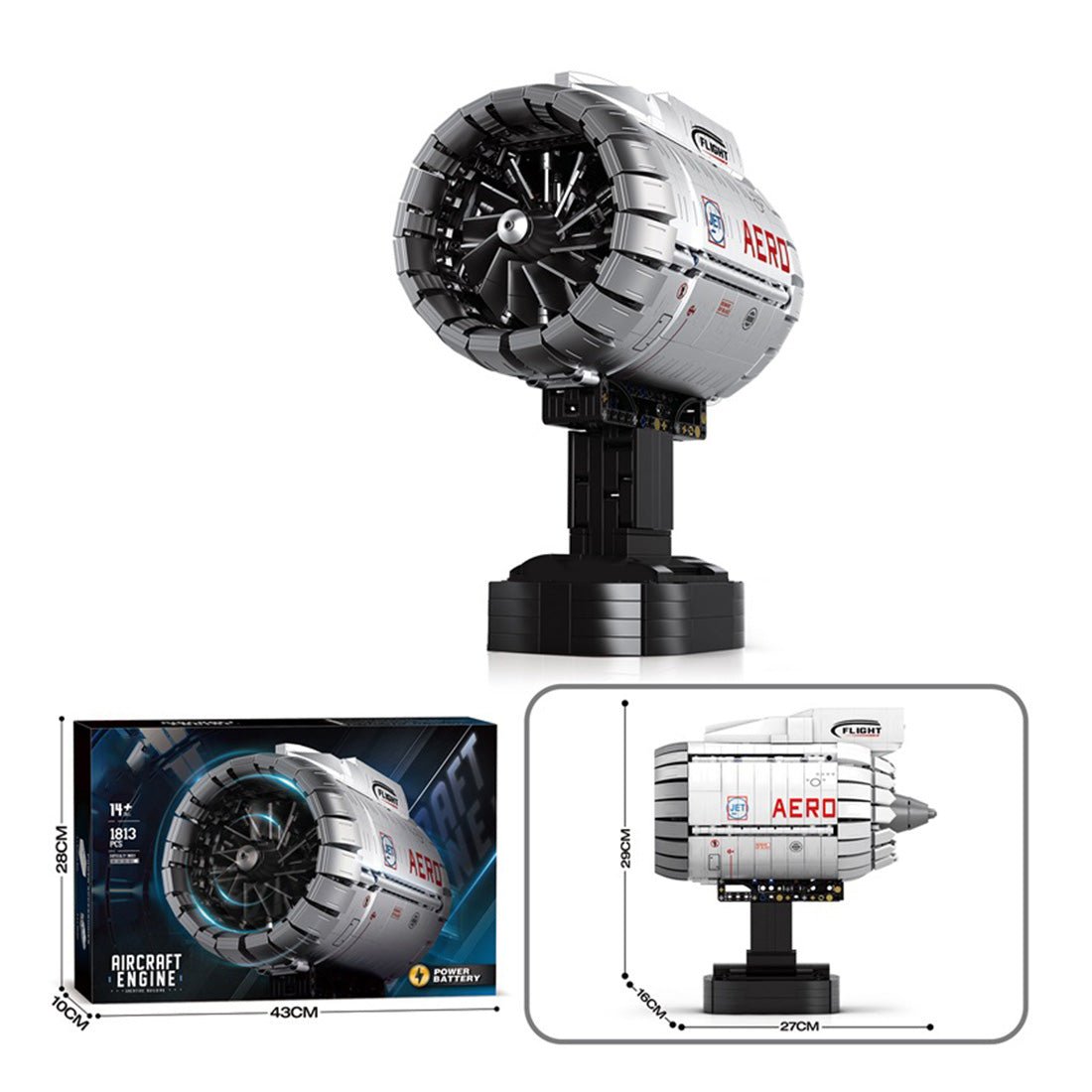 Mocsage Turbo Aircraft Engine Klemmbausteine - LesDiy - Klemmbausteine