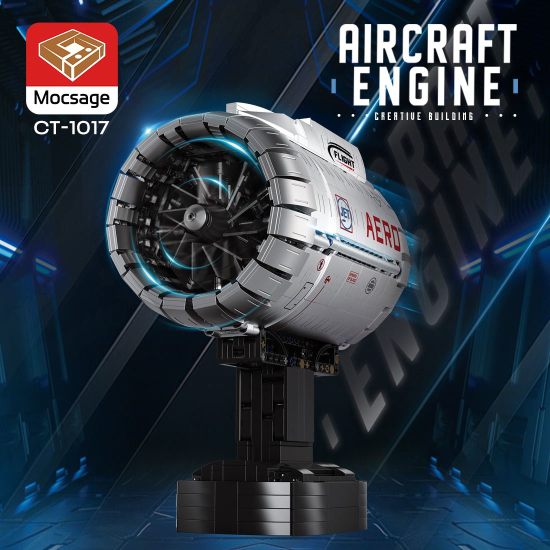 Mocsage Turbo Aircraft Engine Klemmbausteine - LesDiy - Klemmbausteine