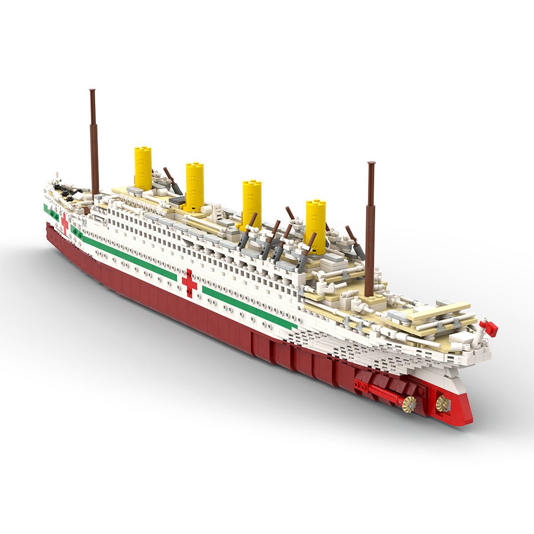 Modernes medizinisches Schiff der HMHS Britannic im Maßstab 1 - 400 Klemmbausteine - LesDiy - Klemmbausteine