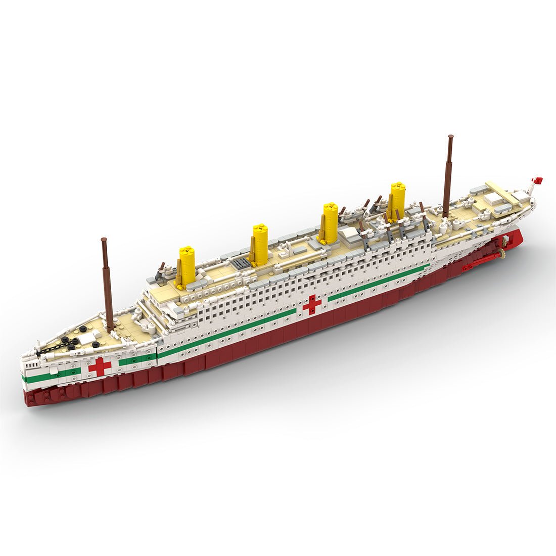 Modernes medizinisches Schiff der HMHS Britannic im Maßstab 1 - 400 Klemmbausteine - LesDiy - Klemmbausteine