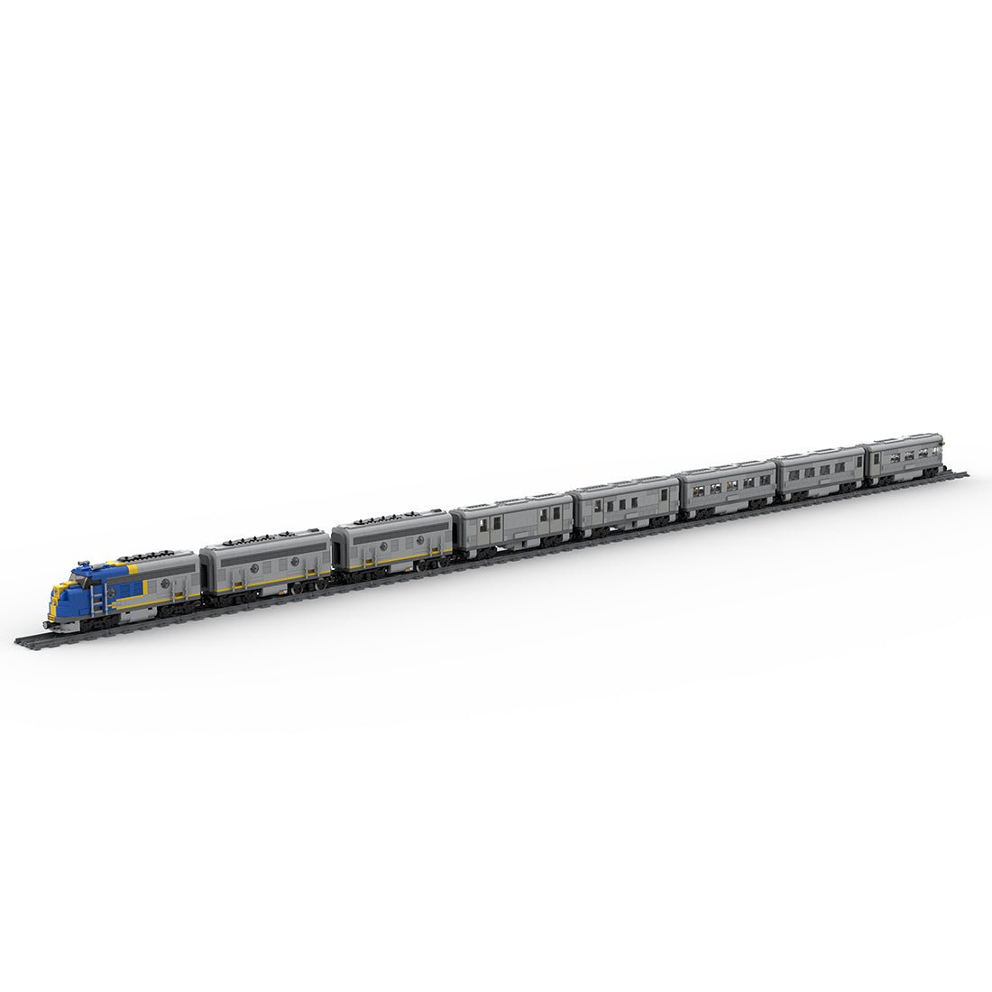Santa Fe Super Chief Blue Locomotive Train Klemmbausteine - LesDiy - Klemmbausteine