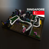 Singapore Marina Bay Circuit Nighttime Street Track Klemmbausteine - LesDiy - Klemmbausteine