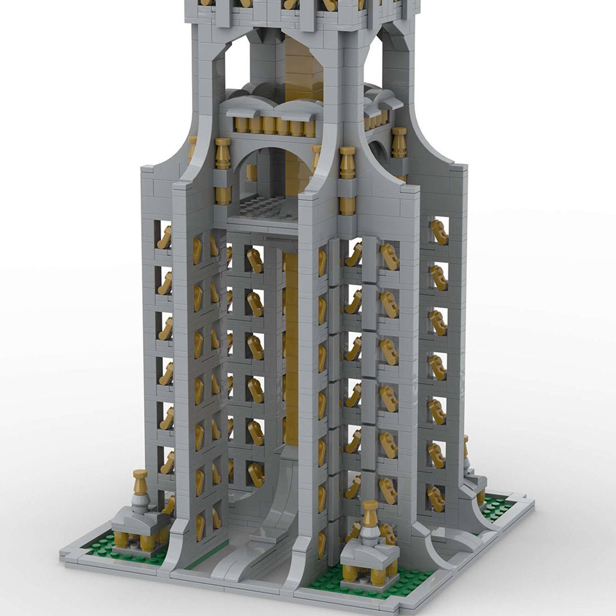 Square Base Pointed Top Tower Klemmbausteine - LesDiy - Klemmbausteine