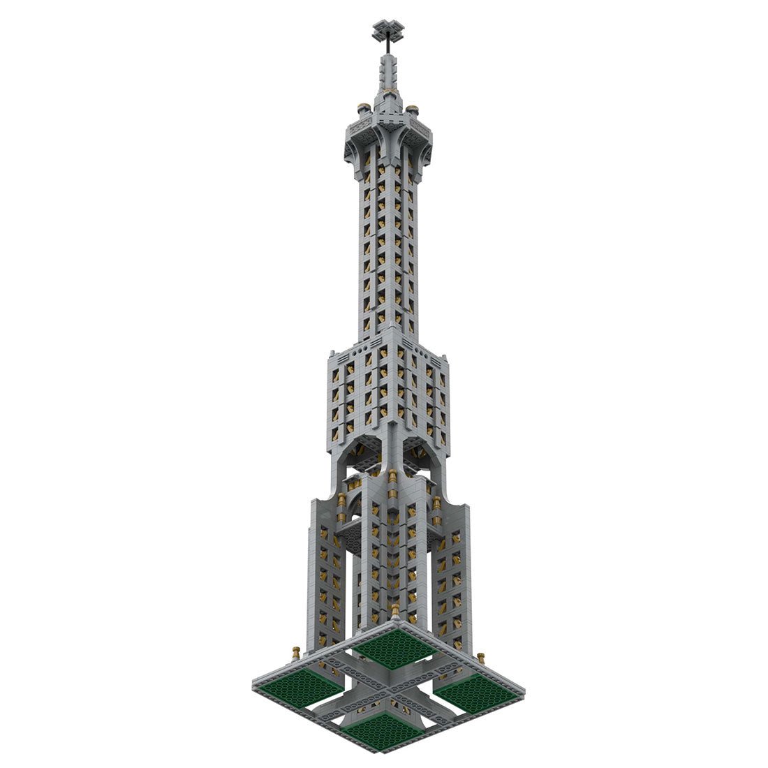 Square Base Pointed Top Tower Klemmbausteine - LesDiy - Klemmbausteine