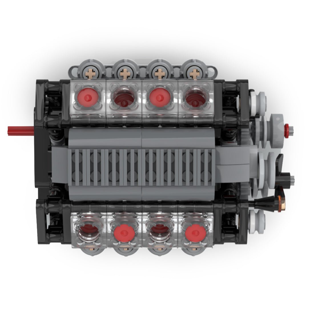 V8 - Motor mit Gearbox Tech Engine Klemmbausteine - LesDiy - Klemmbausteine