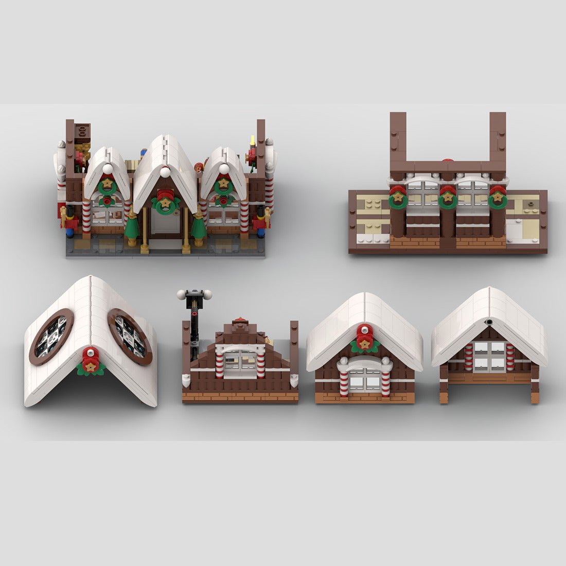 Weihnachtsschnee - Lebkuchenhaus Klemmbausteine - LesDiy - Klemmbausteine