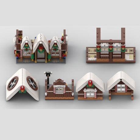 Weihnachtsschnee - Lebkuchenhaus Klemmbausteine - LesDiy - Klemmbausteine