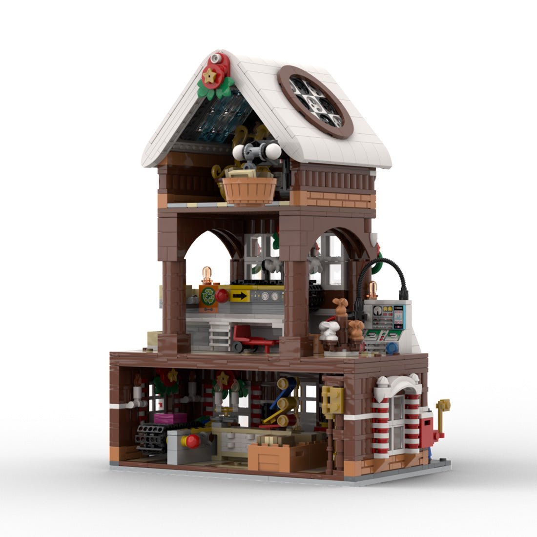 Weihnachtsschnee - Lebkuchenhaus Klemmbausteine - LesDiy - Klemmbausteine